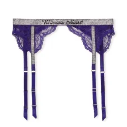 Tirantes de encaje azul océano nocturno con brillo Victoria's Secret.