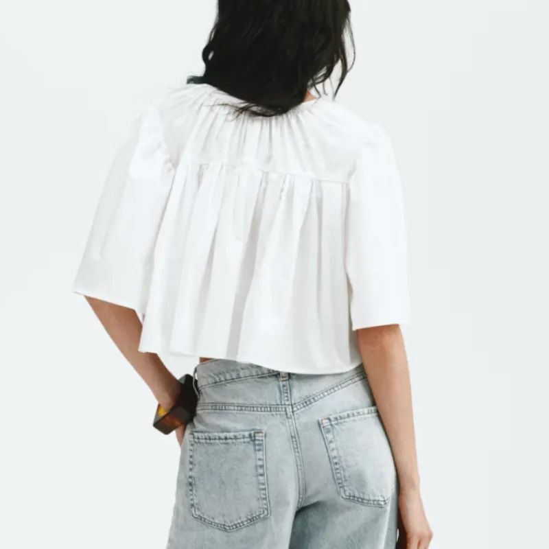 Top Blanco con Volantes
