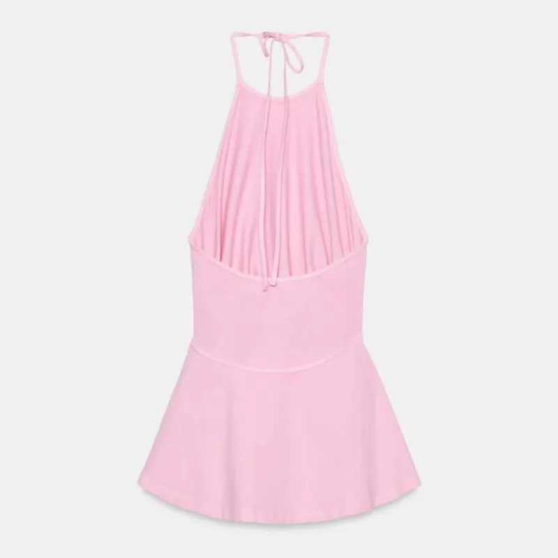 Top Halter Rosa con Fajín