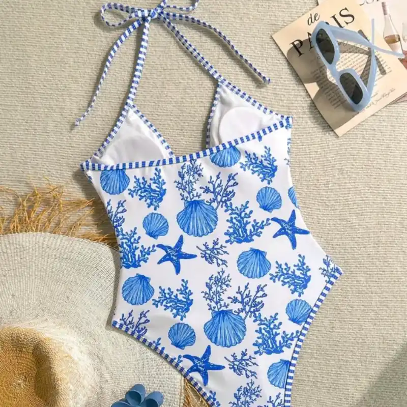 Trusa blanca y azul