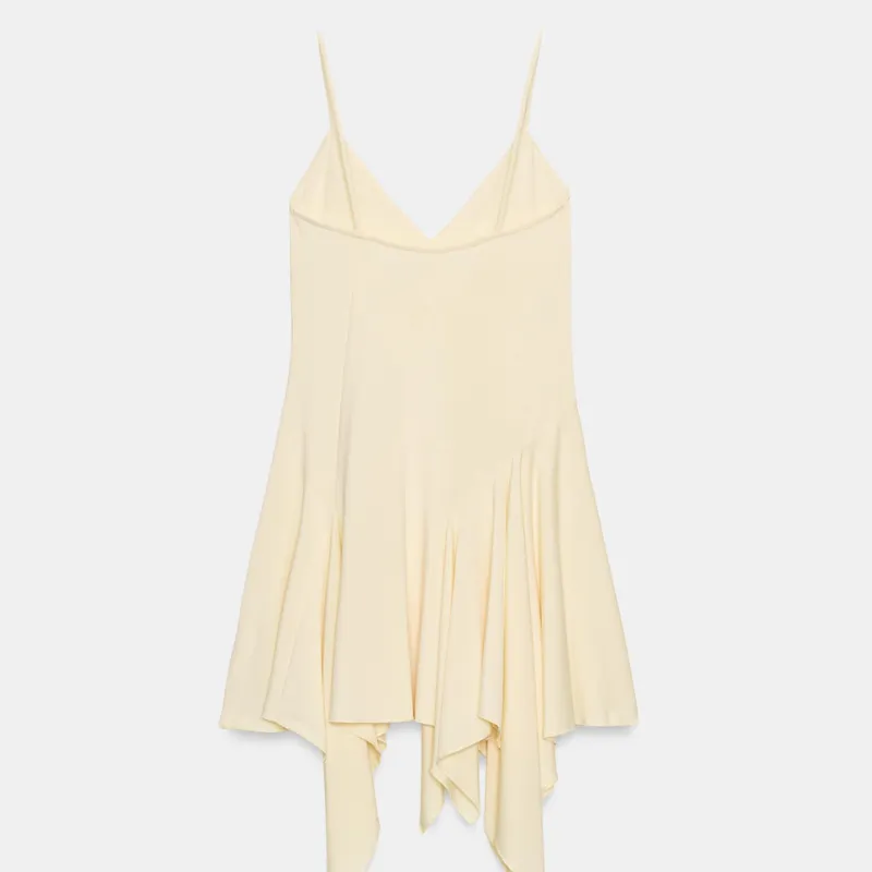 Vestido amarillo corto Zara