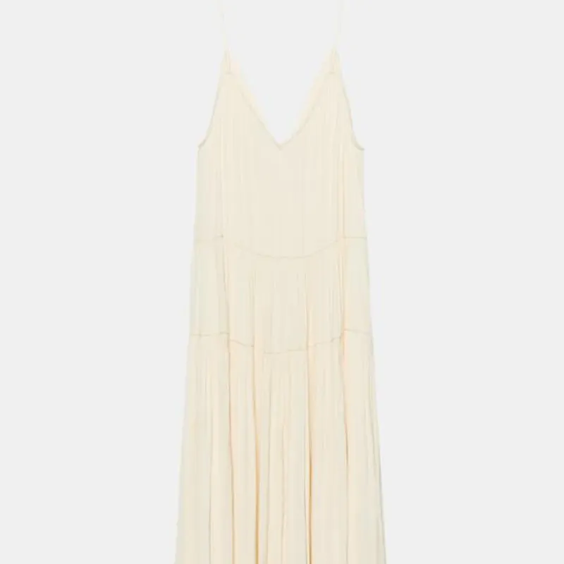 Vestido amarillo largo Zara