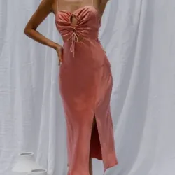 Vestido Anaranjado Satinado
