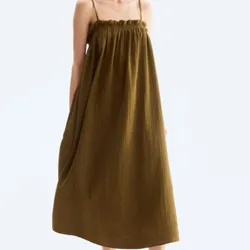 Vestido ancho verde
