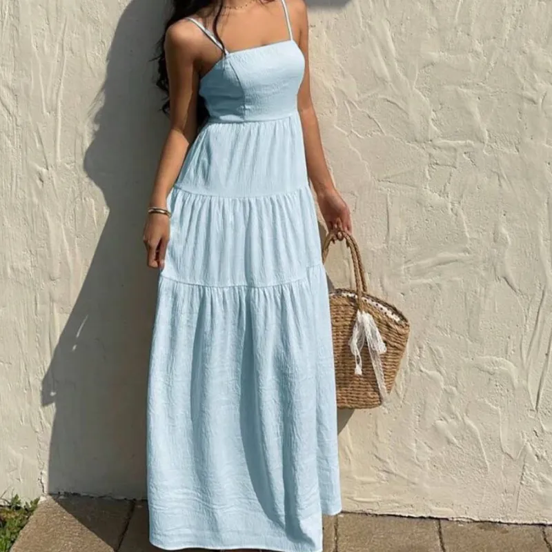 Vestido azul cielo