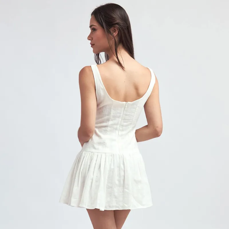 Vestido blanco corto Zara