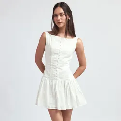 Vestido blanco corto Zara