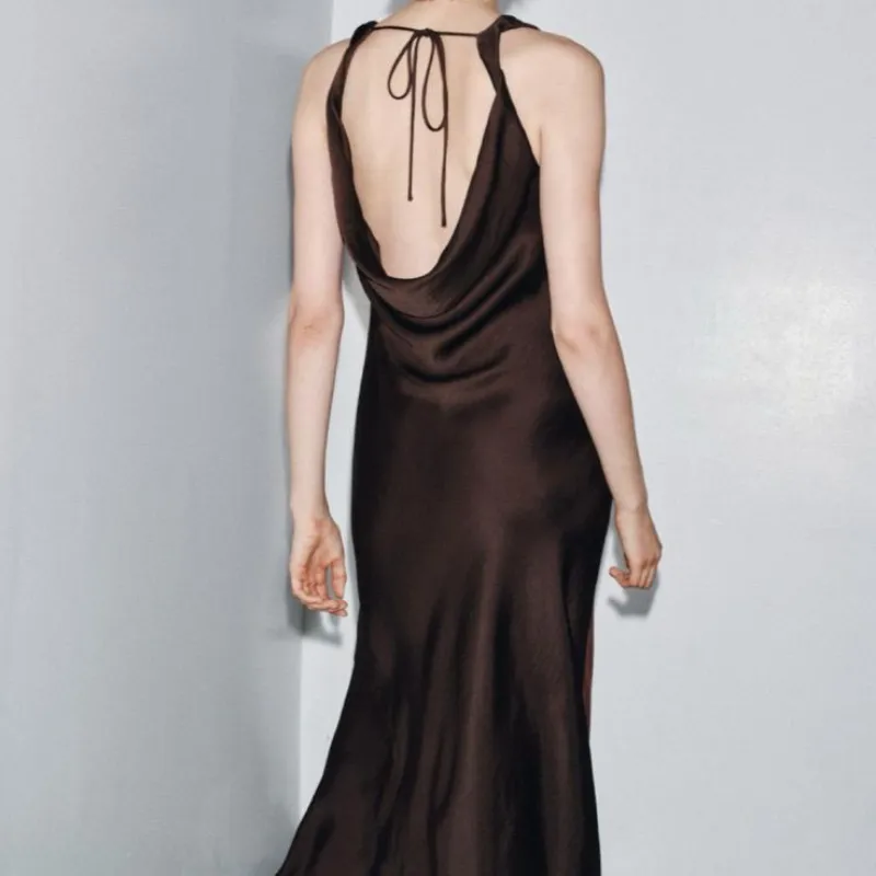 Vestido carmelita largo Zara