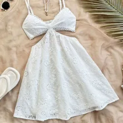 Vestido corto blanco