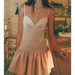 Vestido Corto Tirantes Volumen ZARA