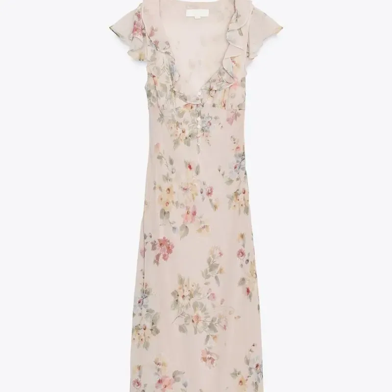 Vestido de flores ZARA