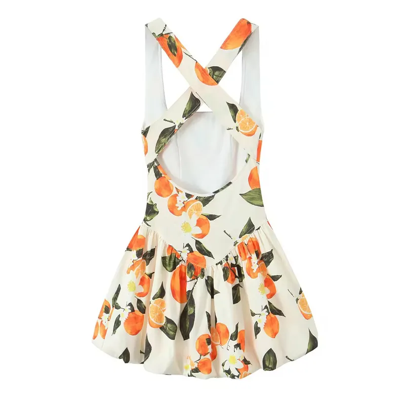 Vestido Estampado Naranjas ZARA