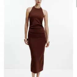 Vestido Halter Drapeado ZARA