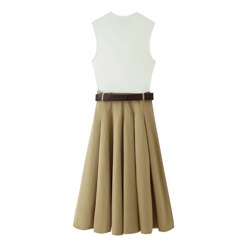 Vestido con cinturon Zara