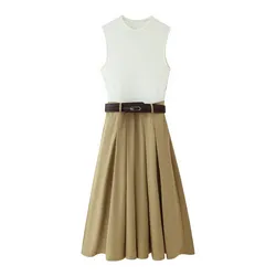 Vestido con cinturon Zara
