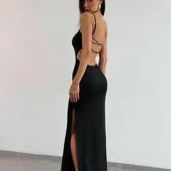 Vestido Negro Espalda Descubierta
