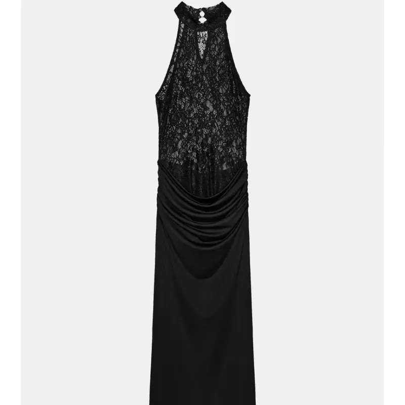 Vestido Negro ZARA De Encaje