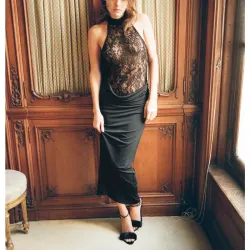 Vestido Negro ZARA De Encaje