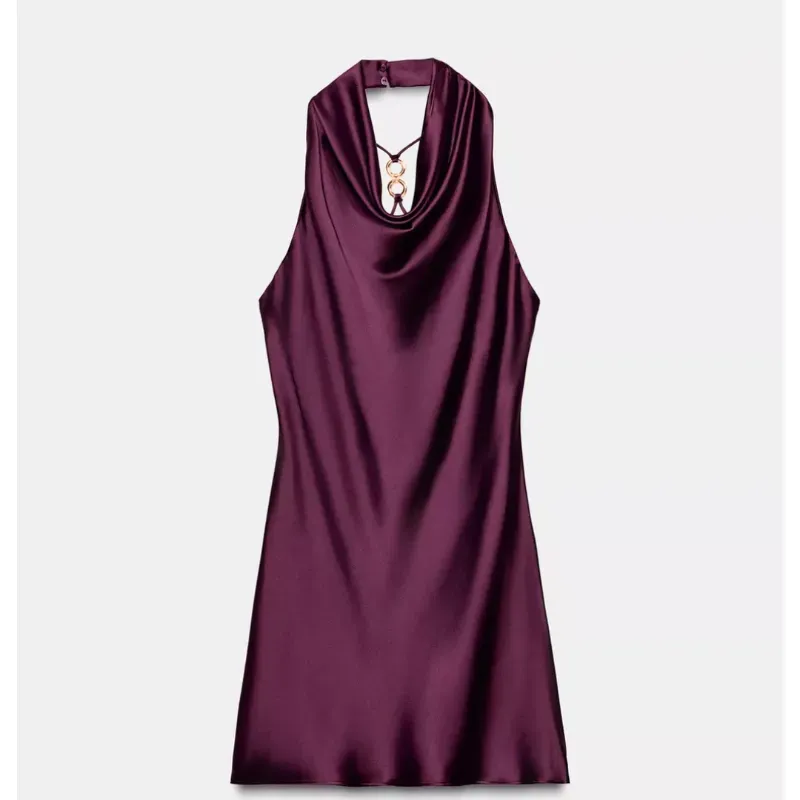 Vestido Rojo Satinado ZARA