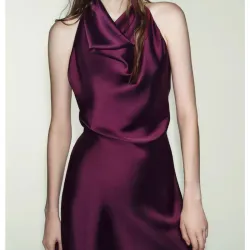 Vestido Rojo Satinado ZARA