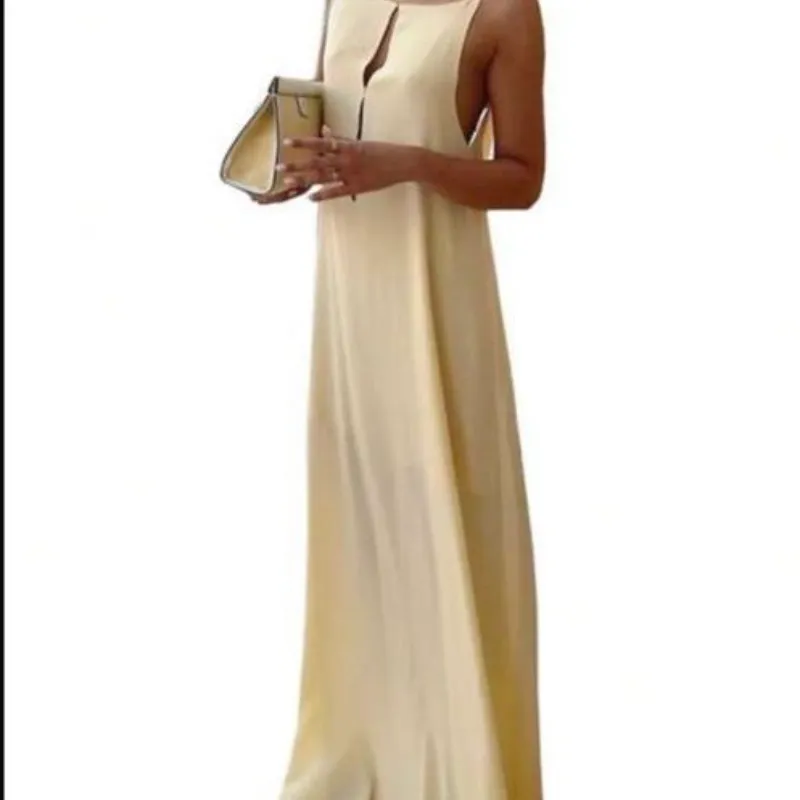 Vestido Satinado Largo