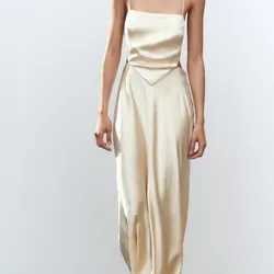Vestido satinado Zara