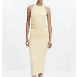 Vestido ZARA Mantequilla