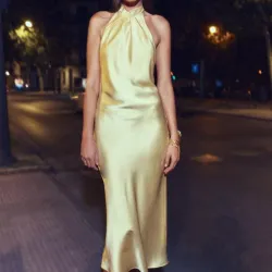 Vestido ZARA Satinado