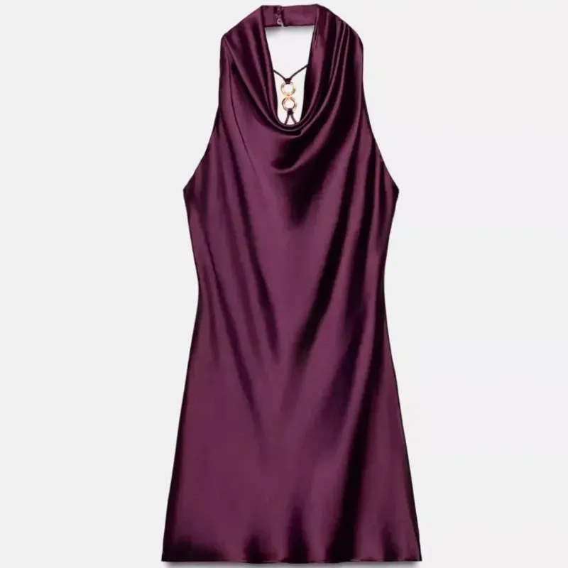 Vestido Zara satinado