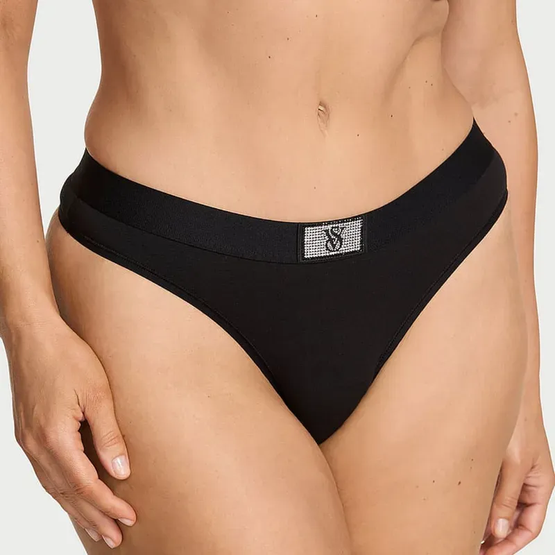 Victoria's Secret braga negra de algodón.