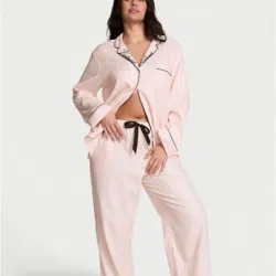 Victoria's Secret Pijama de algodón mangas largas y pantalón