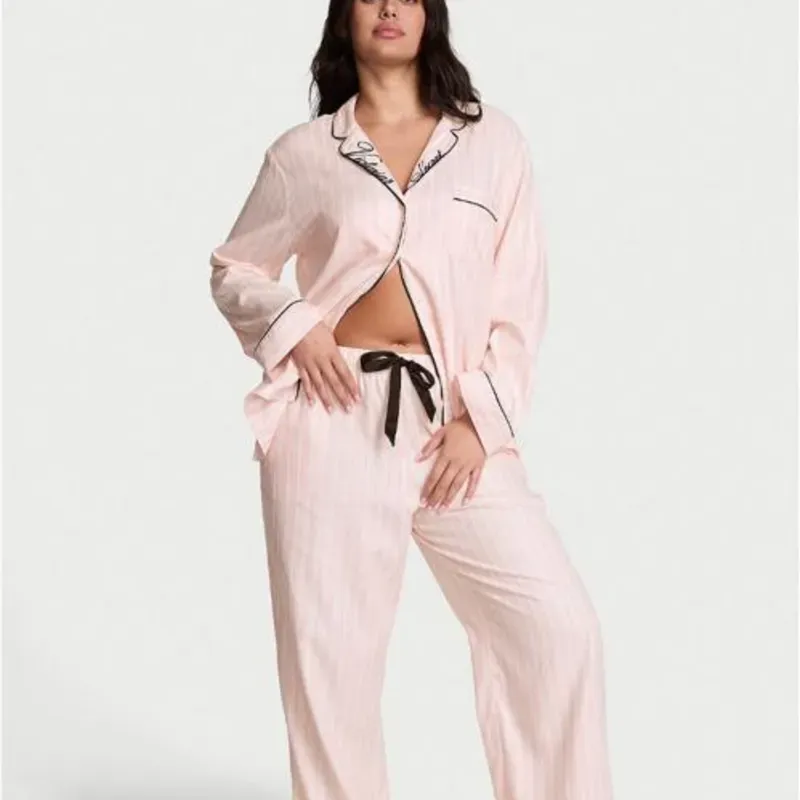 Victoria's Secret Pijama de algodón mangas largas y pantalón