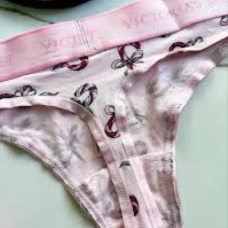 Victoria's Secret Shine Patch Tanga Algodón Panty