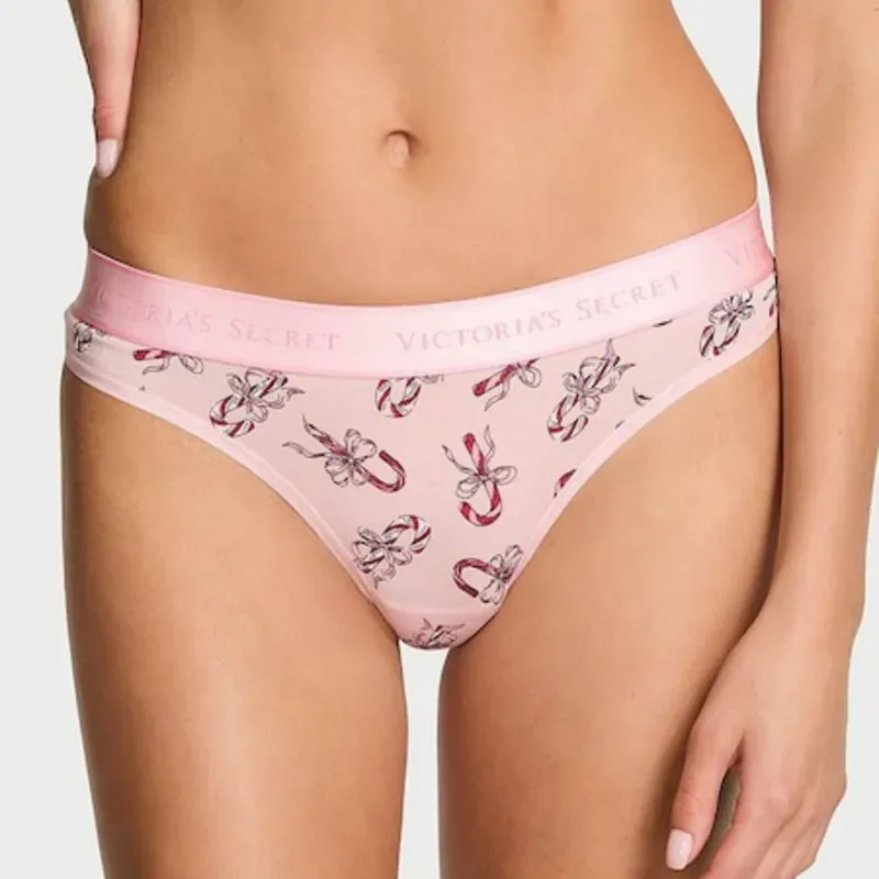 Victoria's Secret Shine Patch Tanga Algodón Panty