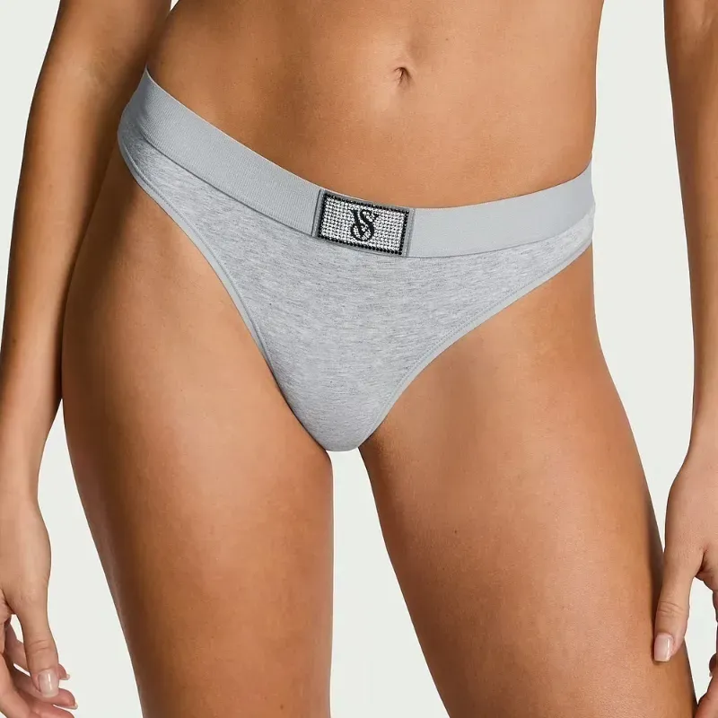 Victoria's Secret Shine Patch Tanga Algodón Panty