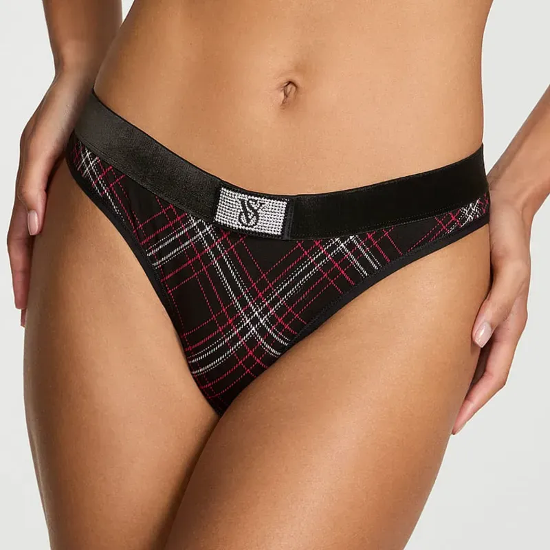 Victoria's Secret Shine Patch Tanga Algodón Panty