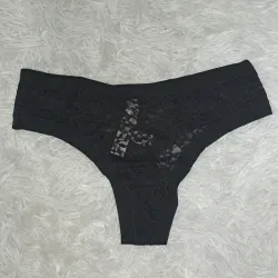 Victoria's Secret tanga de encaje negro