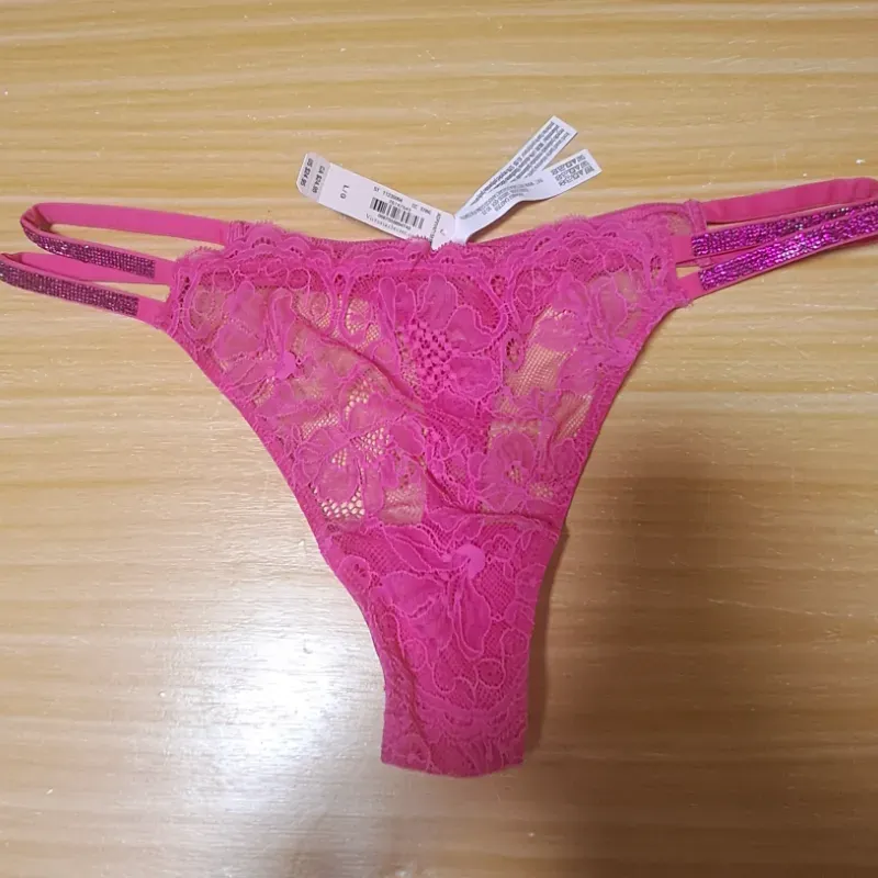 Victoria's Secret tangas de encaje con cintura de brillo