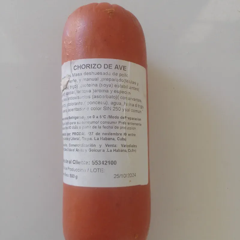 Chorizo de pollo