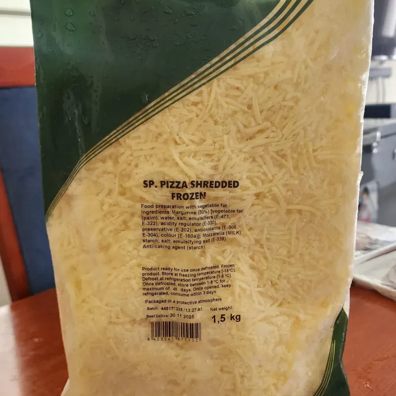 Queso para pizza mozarela rallado