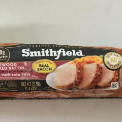 Solomillo adobado con bacon 