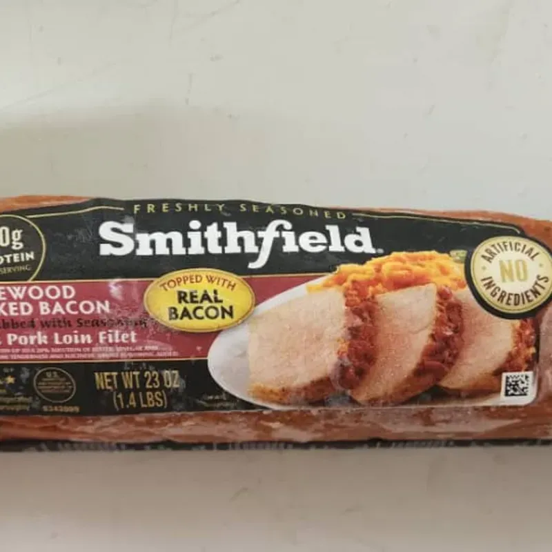 Solomillo adobado con bacon 