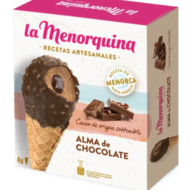 Caja de Conos sabor Chocolate Bombón 