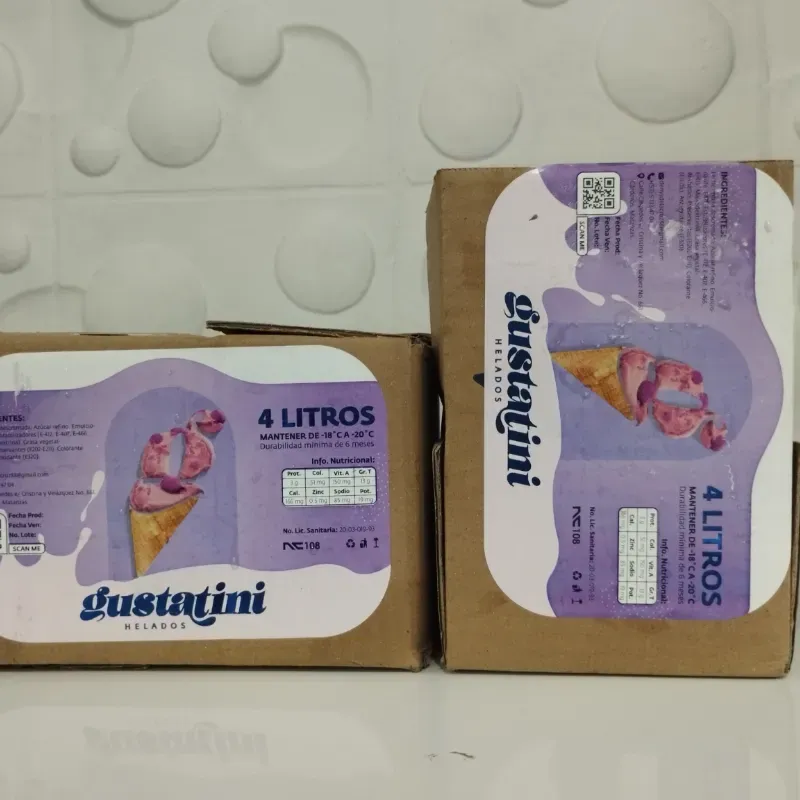 Caja de Helado Gustatini / Chocolate 4 L