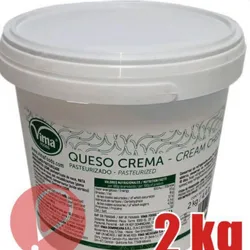 Cubeta de queso crema 2kg