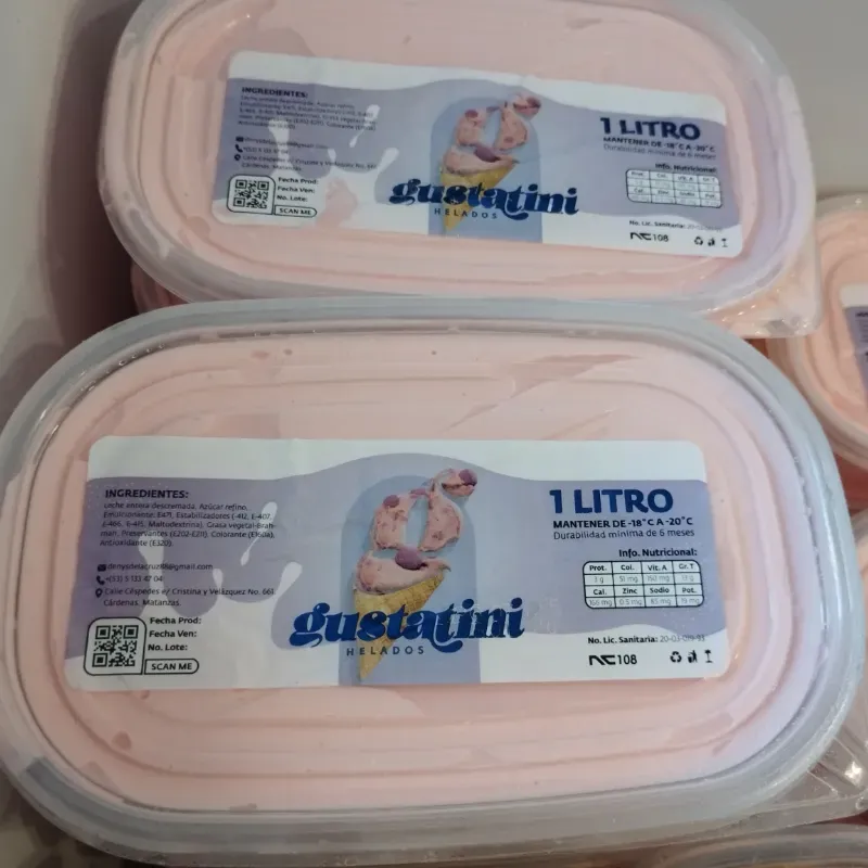 Helado Gustatini / Fresa 1L