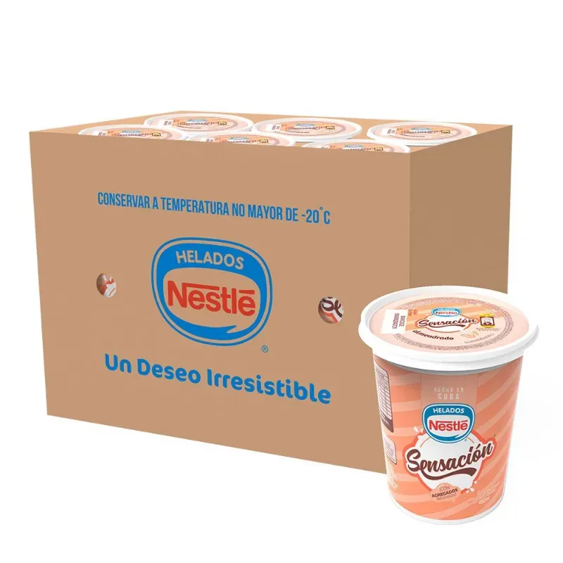 Pote de Helado Nestlé Almendra, 450 ml