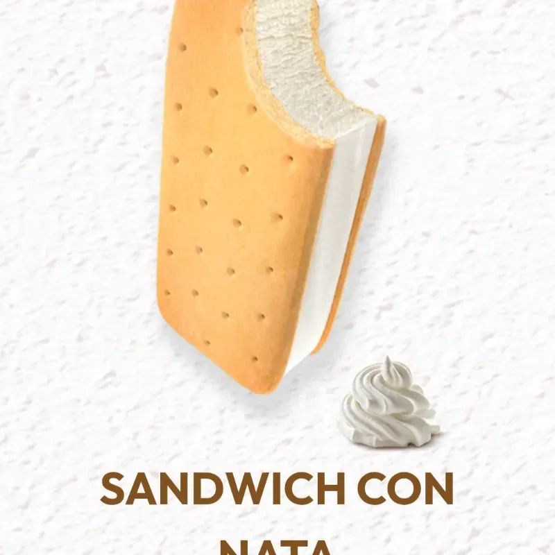 Sandwich de Helado / Nata y Galleticas 