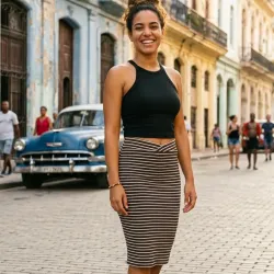 Saya rayas 🖤🤍 blusa tirantes