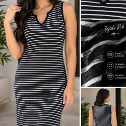 Vestido cuello V